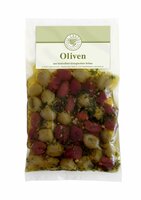 Oliven-Mix ohne Stein, mariniert Oliven-Mix ohne Stein, mariniert